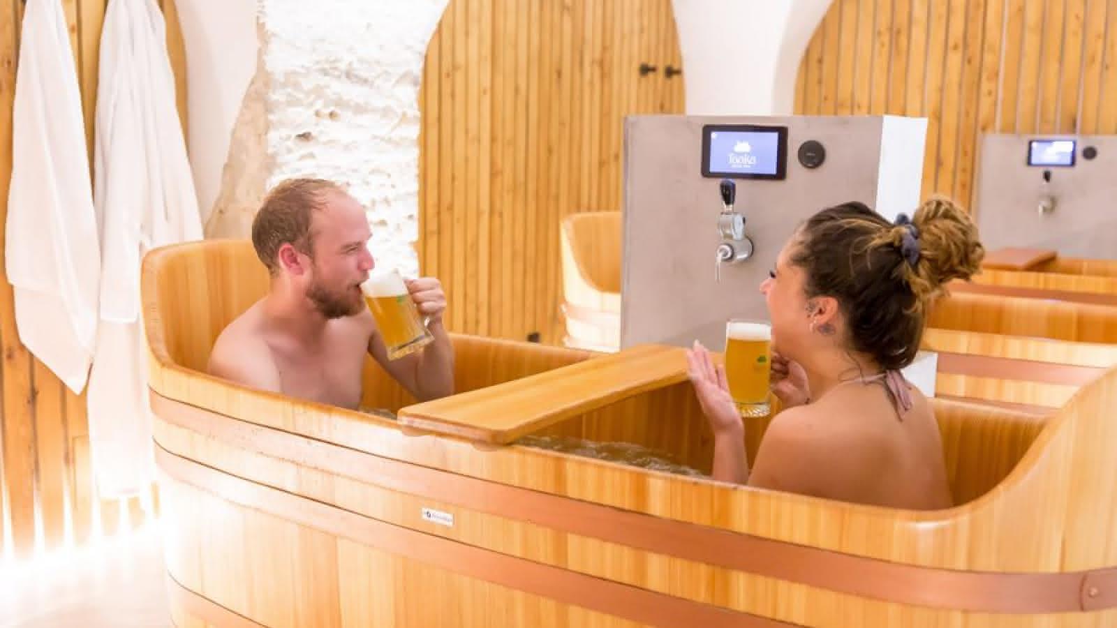 Bain au houblon du Taaka Beer Spa à Strasbourg